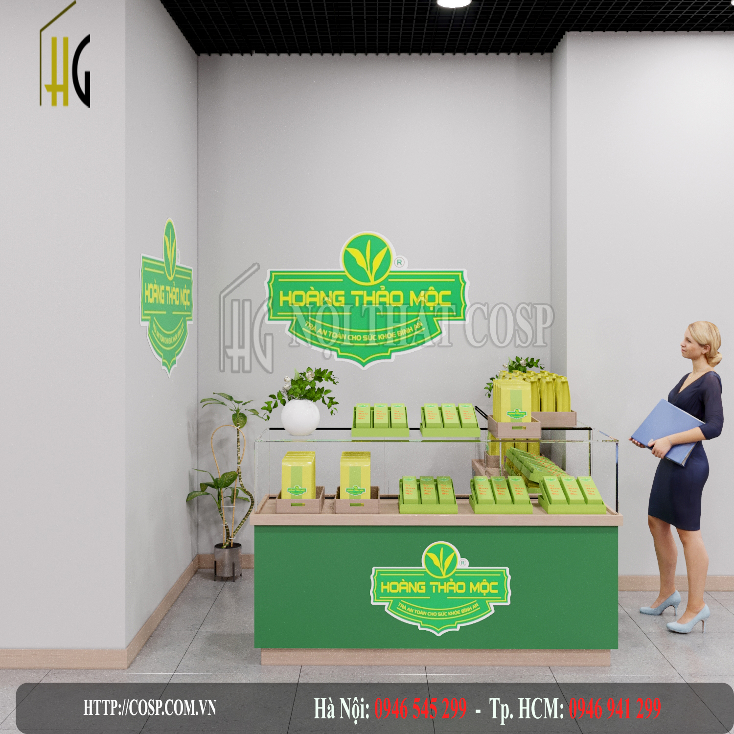 Thiết Kế Kiot Trà Thảo Mộc - Chị Dung – An Giang